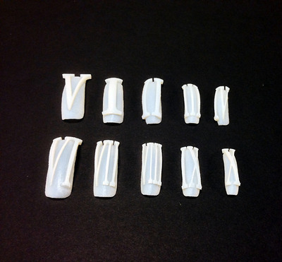 Фактурные, накладные ногти, распечатанные на 3D-принтере