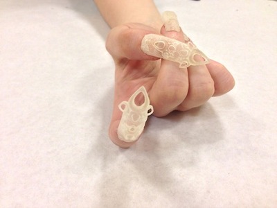 Фактурные, накладные ногти, распечатанные на 3D-принтере