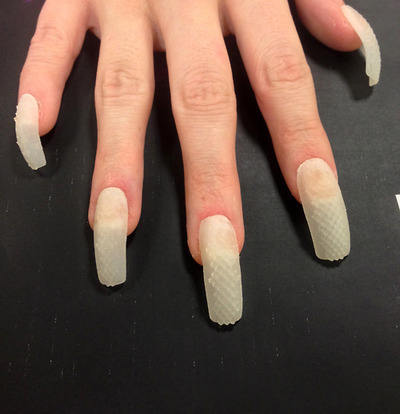 Фактурные, накладные ногти, распечатанные на 3D-принтере