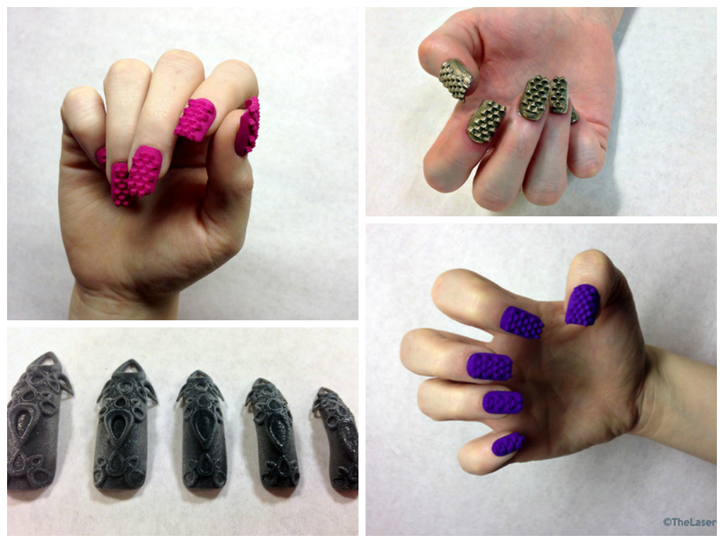 Фактурные, накладные ногти, распечатанные на 3D-принтере