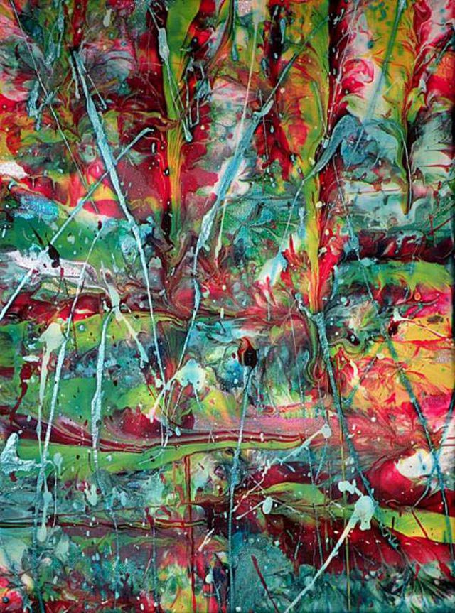 Кира Эйн Варзеджи, Kira Ayn Varszegi, девушка рисует картины грудью, девушка рисует картины грудью 4 размера