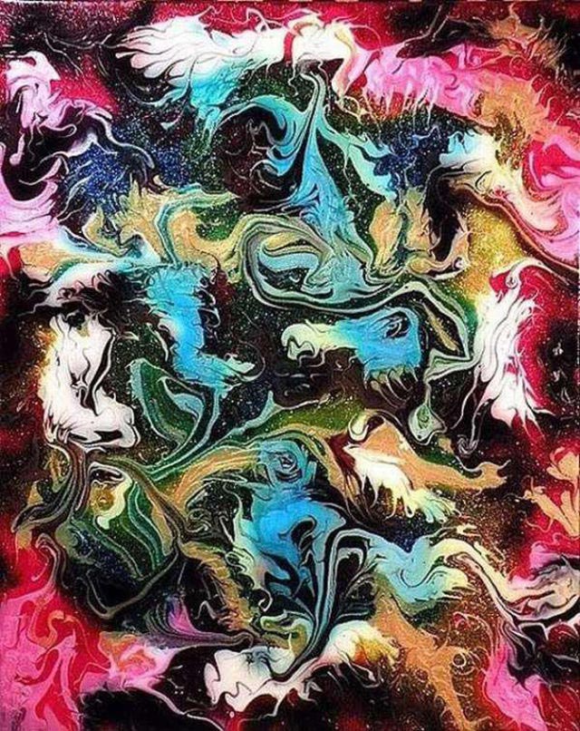 Кира Эйн Варзеджи, Kira Ayn Varszegi, девушка рисует картины грудью, девушка рисует картины грудью 4 размера