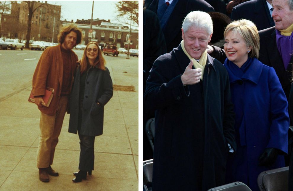 тогда и сейчас, до и после, западные политики в молодости