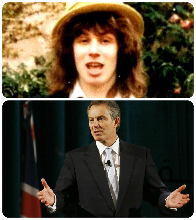 тогда и сейчас, до и после, западные политики в молодости