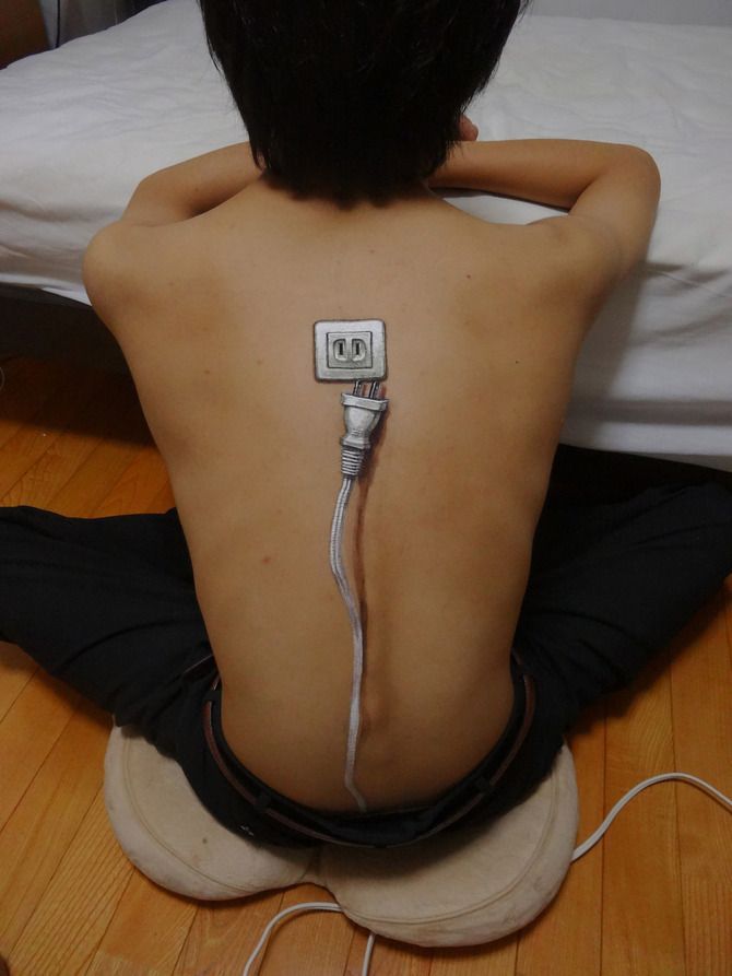 Реалистичный боди-арт, жуткий боди-арт, художница Хикару Чо, Hikaru Cho