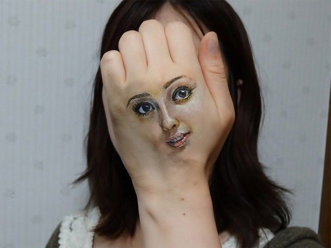 Реалистичный боди-арт, жуткий боди-арт, художница Хикару Чо, Hikaru Cho