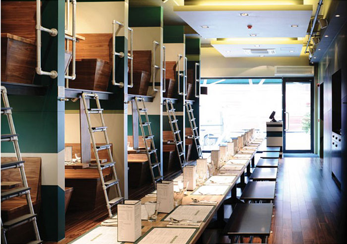 креативный интерьер, бары и рестораны с необычным дизайном 