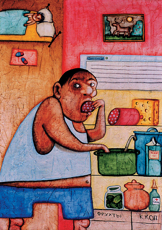 комичные, сатира, ирония, гротеск, Николай Копейкин, художник, андеграунд