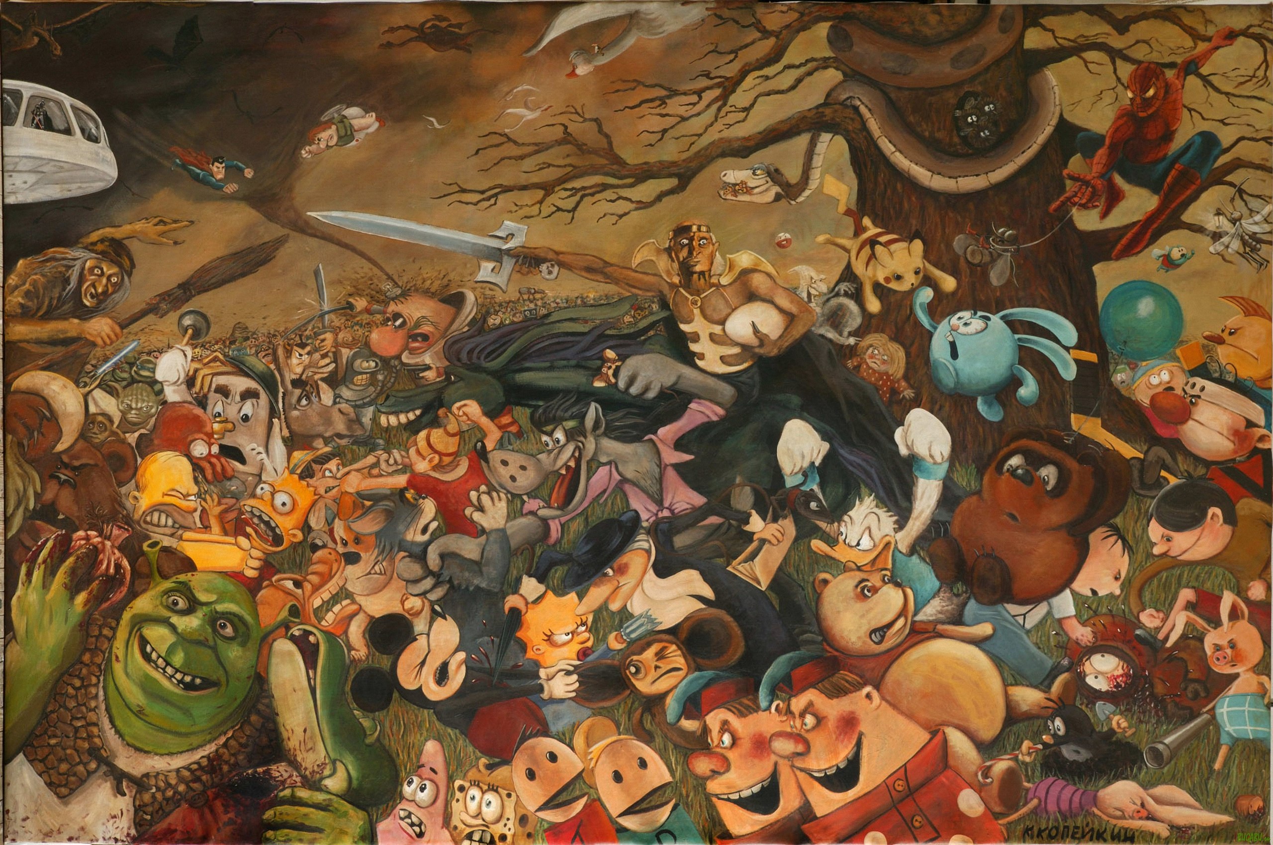 комичные, сатира, ирония, гротеск, Николай Копейкин, художник, андеграунд