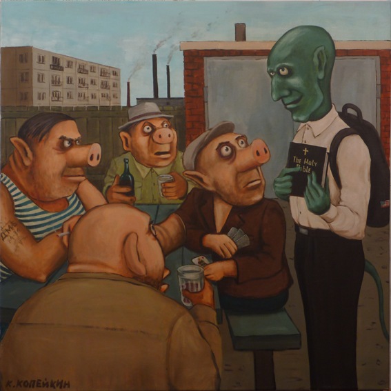 комичные, сатира, ирония, гротеск, Николай Копейкин, художник, андеграунд