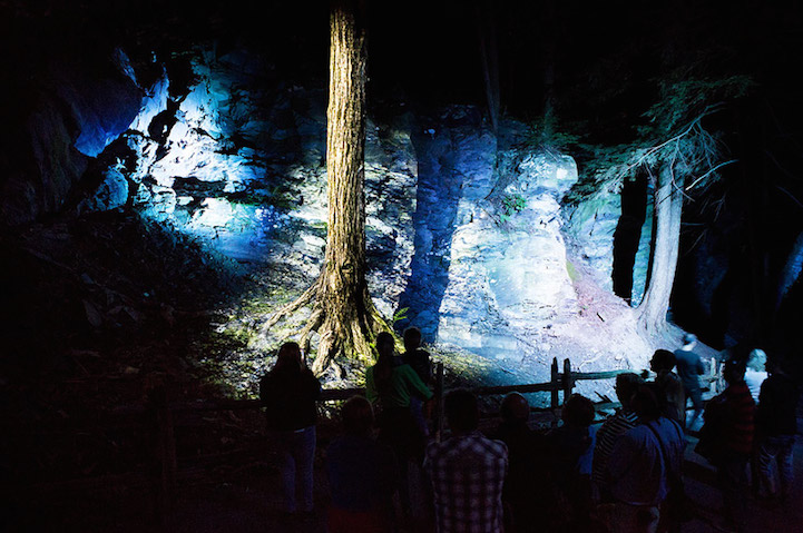 Foresta Lumina, Люминесцентный парк, ущелье Коатикук, Coaticook 