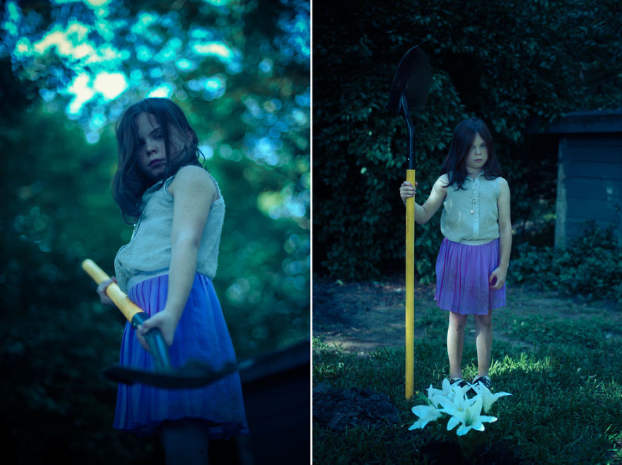 Alice Lewis, Алиса Льюис, Мама фотографирует приёмную дочь в образе культовых персонажей