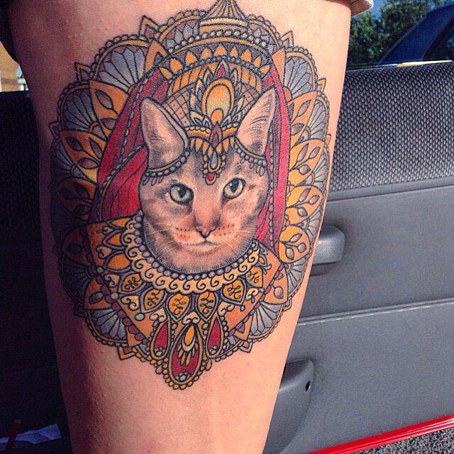 тату с кjшками, кошачьи тату, tattoo with cat
