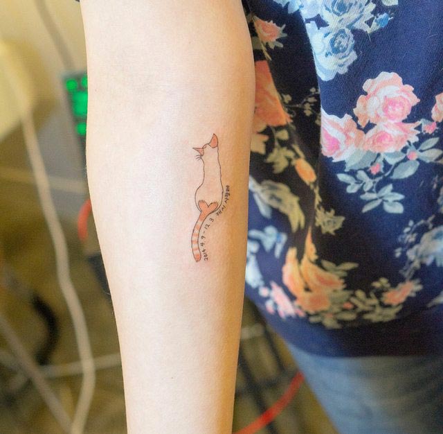тату с кjшками, кошачьи тату, tattoo with cat