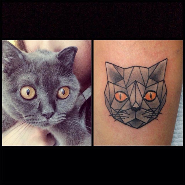 тату с кjшками, кошачьи тату, tattoo with cat