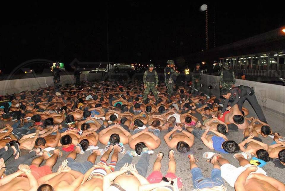 арест байкеры Таиланд, арестованные байкеры Таиланд, 425 байкеров арестовала полиция Таиланда