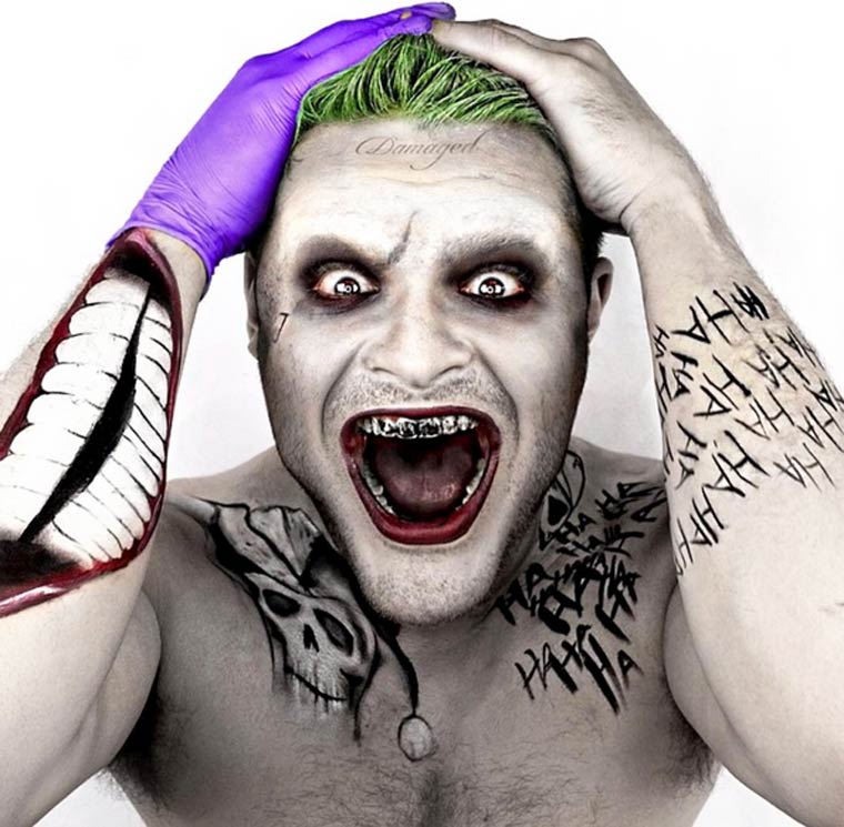 Аргенис Пинал,Argenis Pinal, боди-арт превращает себя в супергероев, парень боди-арт в супергероев, парень макияж супергерои