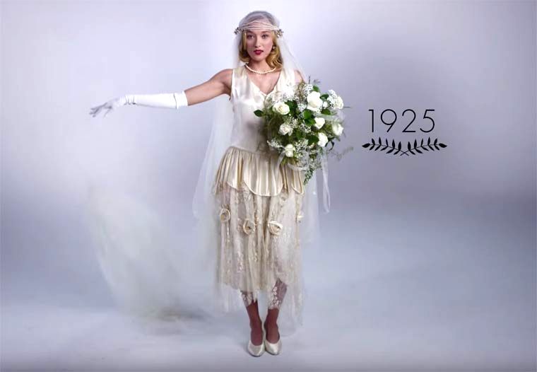 100 лет истории свадебных платьев, эволюция свадебных платьев, эволюция свадебных платьев за 100 лет