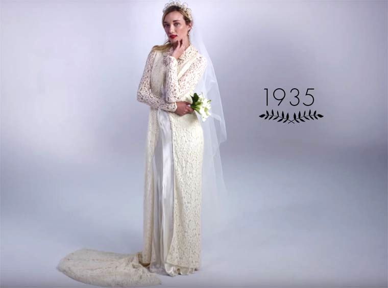 100 лет истории свадебных платьев, эволюция свадебных платьев, эволюция свадебных платьев за 100 лет