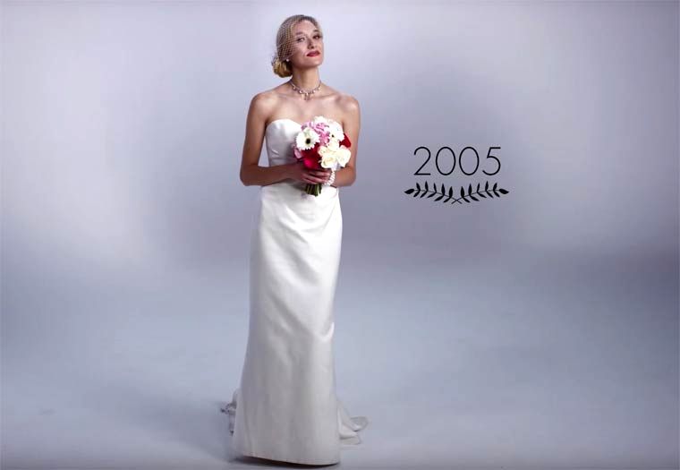 100 лет истории свадебных платьев, эволюция свадебных платьев, эволюция свадебных платьев за 100 лет