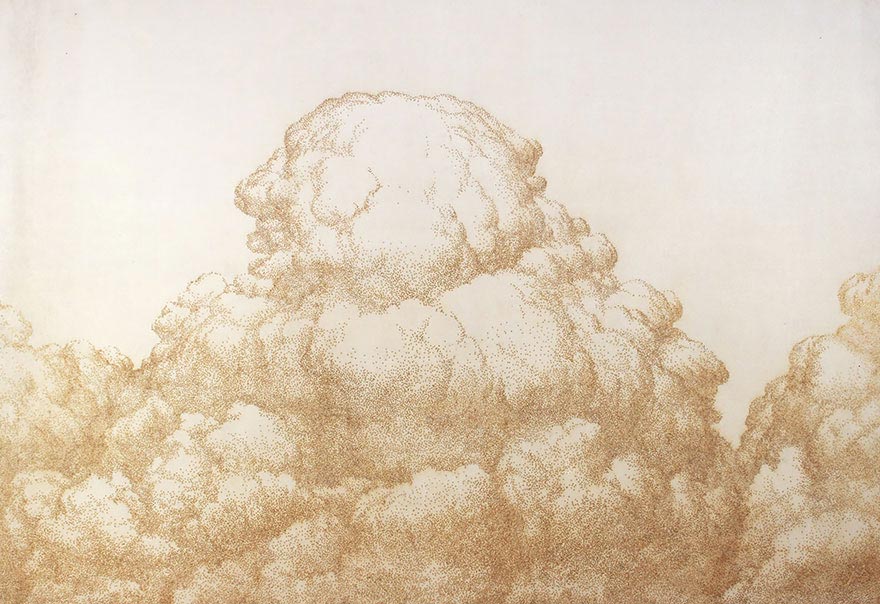 художник прожигает бумагу ароматическими палочками, Jihyun Park