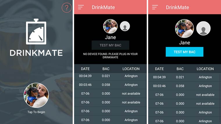 поделиться с друзьями пьянством, компактный алкотестер, Drinkmate 