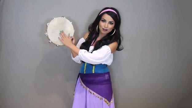 Промис Таманг Фан, Promise Tamang Phan, девушка превращается в диснеевских принцесс, при помощи макияжа в персонажей диснея