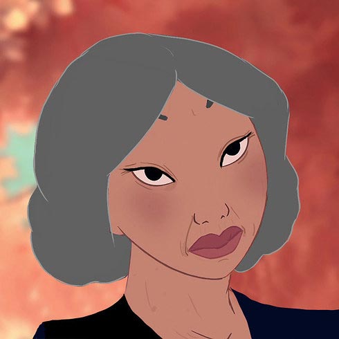 Седые принцессы: как бы выглядели диснеевские принцессы в старости седые принцессы Дисней, седые диснеевские принцессы, диснеевские принцессы в старости, старые диснеевские принцессы