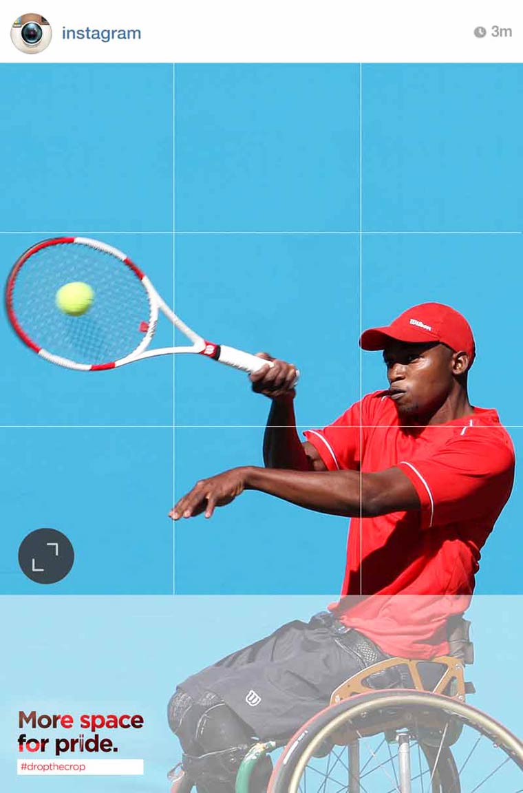 Drop the Crop, компания в Instagram Паралимпийским играм