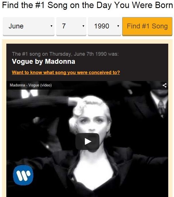 Billboard birthday-song, Песня на вершине хит-парада в день рождения 