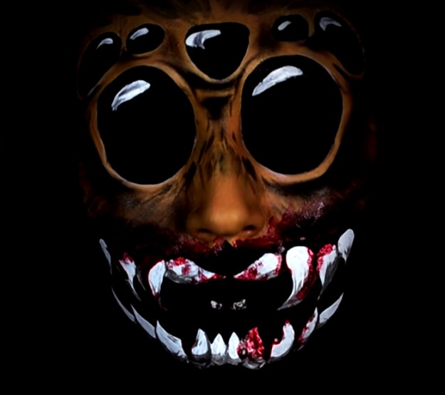 впечатляющие костюмы  Хэллоуина, жуткий грим для Хэллоуина