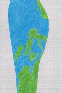 превратил родимое пятно в карту, обвел  родимое пятно чернилам,обвел  родимое пятно ручкой