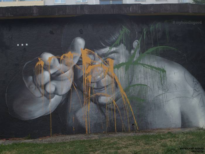 Граффити Леонов Витебск, HoodGraff, портрет леонова