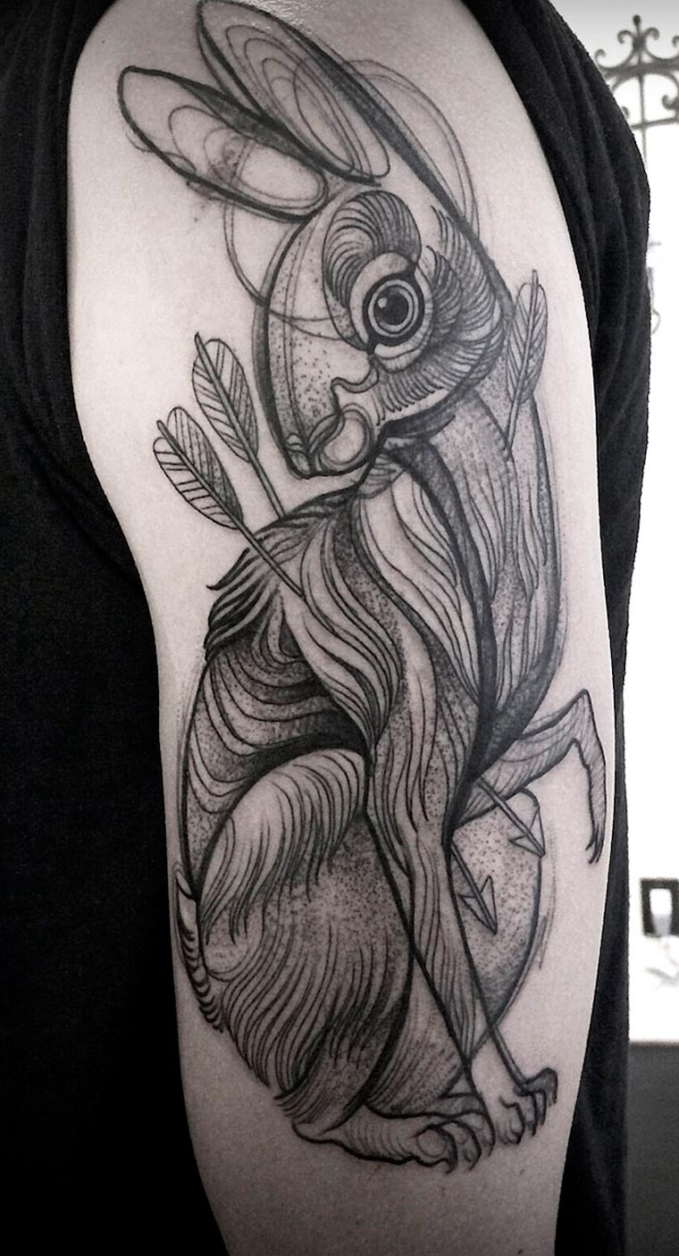 Эскизы татуировок - новый необычный тату-стиль украшения любимой тушки татуировки в виде эскизов, набивает эскизы татуировок, Наоми Чи, Naomi Chi