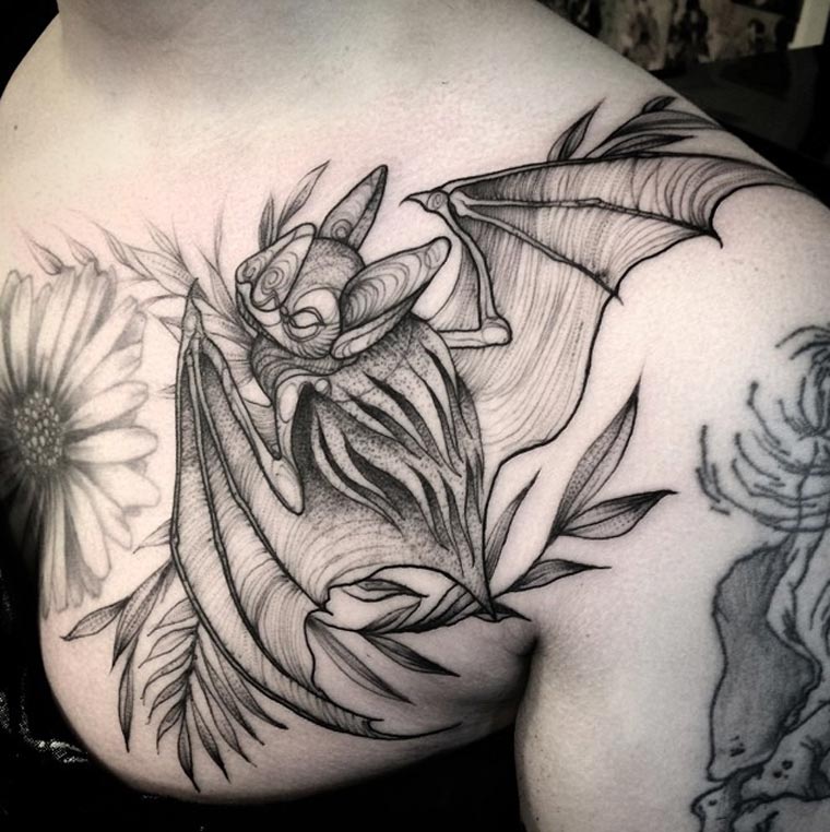 Эскизы татуировок - новый необычный тату-стиль украшения любимой тушки татуировки в виде эскизов, набивает эскизы татуировок, Наоми Чи, Naomi Chi