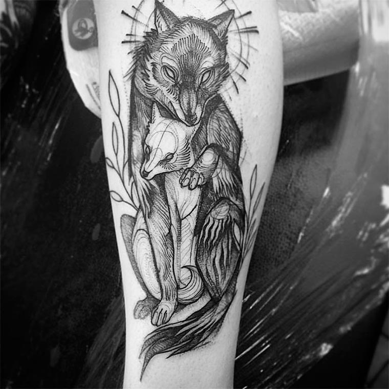 Эскизы татуировок - новый необычный тату-стиль украшения любимой тушки татуировки в виде эскизов, набивает эскизы татуировок, Наоми Чи, Naomi Chi