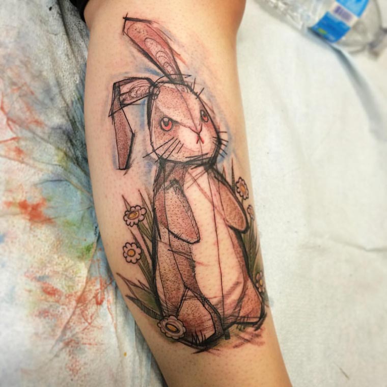 Эскизы татуировок - новый необычный тату-стиль украшения любимой тушки татуировки в виде эскизов, набивает эскизы татуировок, Наоми Чи, Naomi Chi