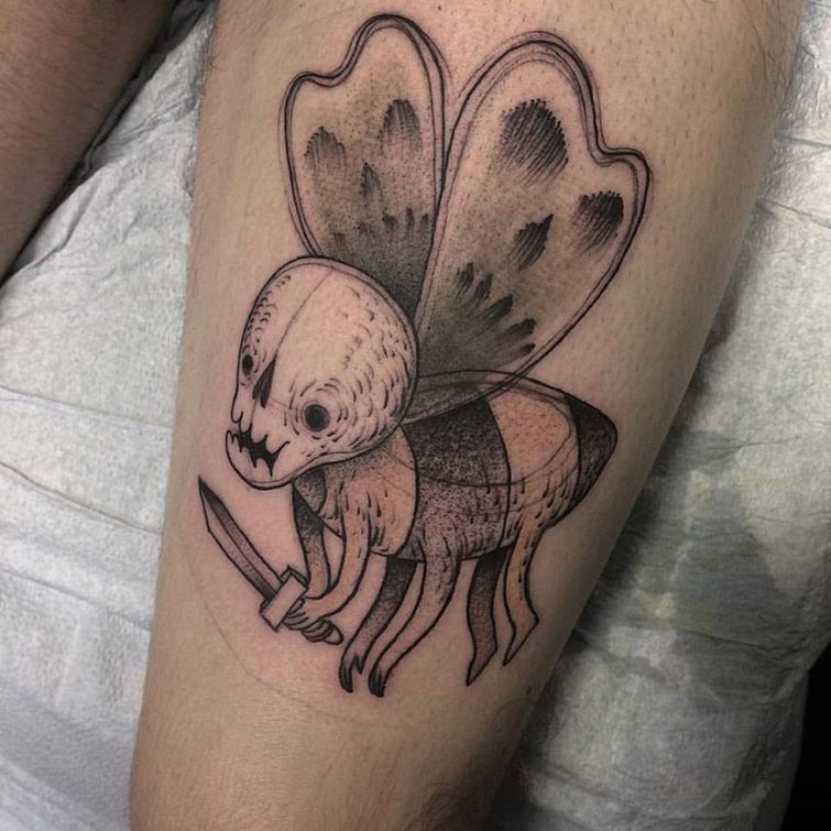 Эскизы татуировок - новый необычный тату-стиль украшения любимой тушки татуировки в виде эскизов, набивает эскизы татуировок, Наоми Чи, Naomi Chi