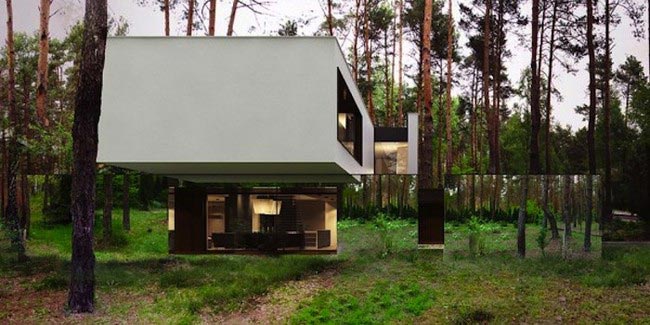 Видишь дом? А он есть: зеркальный дом посреди леса, который гораздо больше, чем вы думаете зеркальный дом, зеркальный дом посреди леса, невидимы дом, невидимый дом зеркала