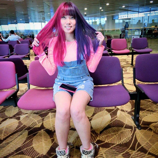 Split hair, волосы двойное корашивание, волосы окрашены наполовину, креативное окрашивание