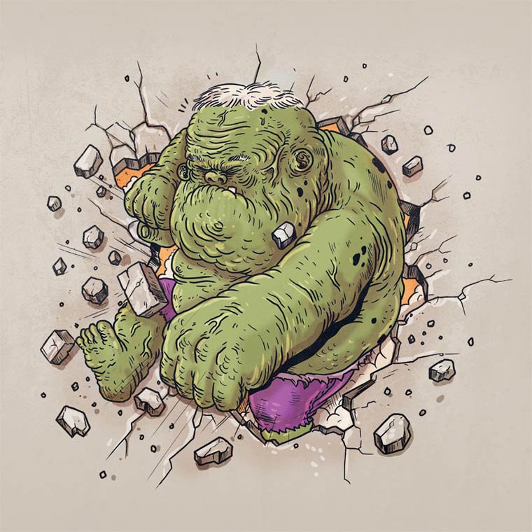 Famous oldies, Знаменитые старички, Алекс Солис, Alex Solis, если бы персонажи стали старыми