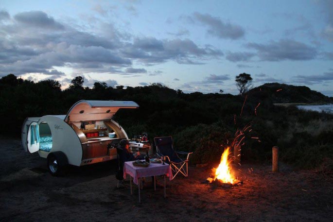 Gidget, крошечный дом на колесах, раздвижной дом на колесах, дом на колесах раздвигается, дом на колесах Gidget, трейлер Gidget