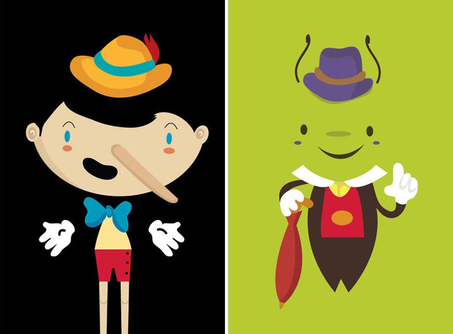 Краткость сестра: минималистичные рисунки персонажей диснеевских сказок минималистичные рисунки персонажей, минимализм Дисней, рисунки персонажей Дисней