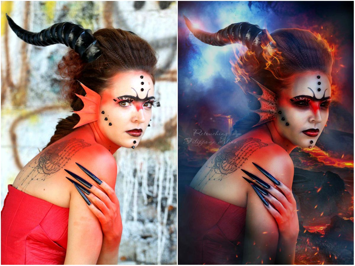 до и после фотошопа, красивый фотошоп