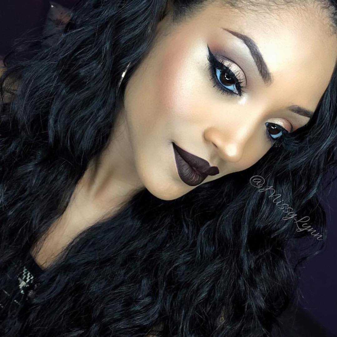 осенний макияж, макияж осени 2015, тёмная помада