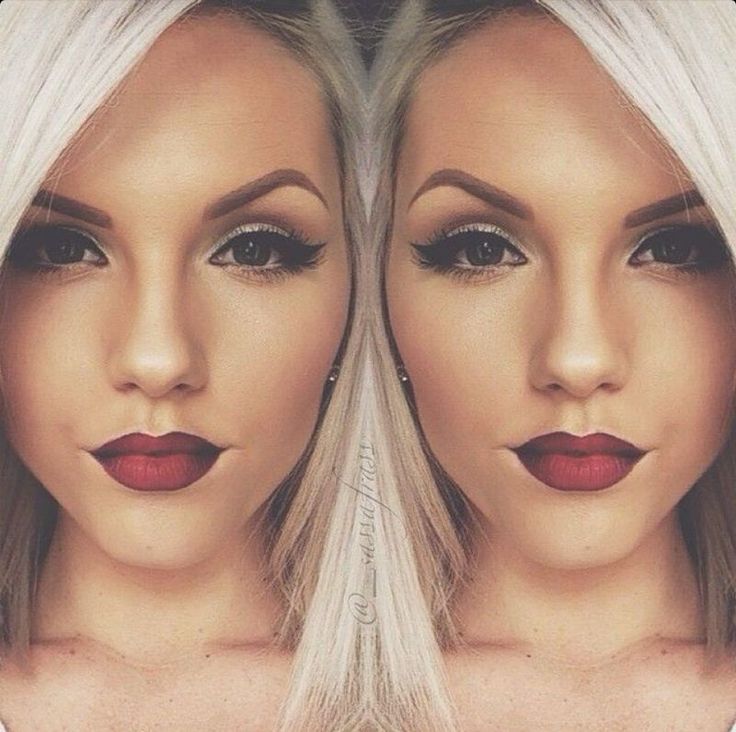 осенний макияж, макияж осени 2015, тёмная помада