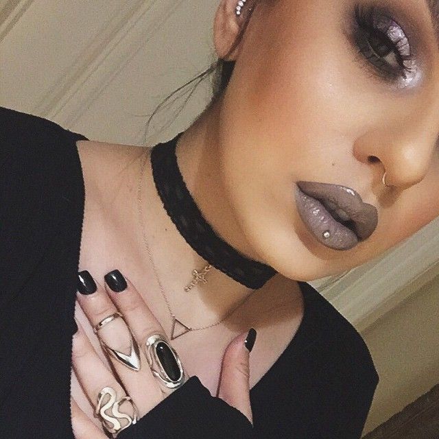 осенний макияж, макияж осени 2015, тёмная помада