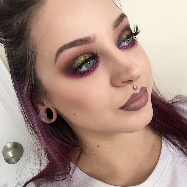 осенний макияж, макияж осени 2015, тёмная помада