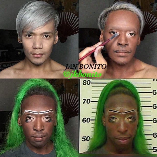 Визажист всемогущий, Ян Бонито, Jan Bonito, парень превращает себя в знаменитостей макияж, визажист превращает в знаменитостей макияж