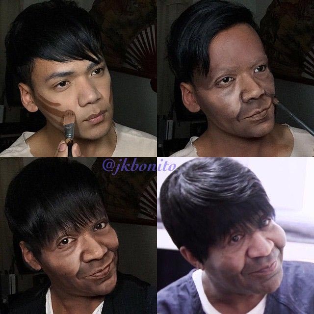 Визажист всемогущий, Ян Бонито, Jan Bonito, парень превращает себя в знаменитостей макияж, визажист превращает в знаменитостей макияж